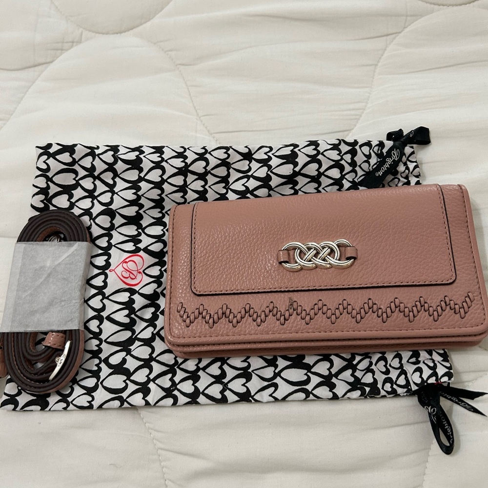 Chic Pink Wallet with Silver Accent